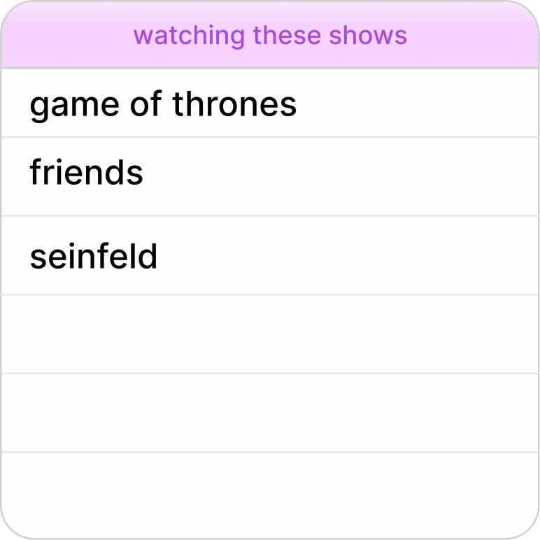 My Shows
